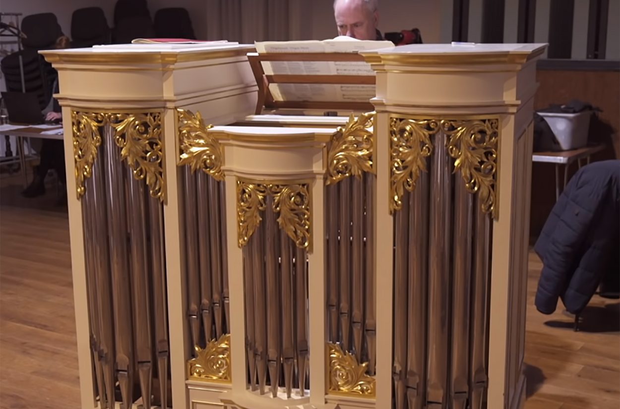 Our Principal Artist John Butt is playing the sort of organ that Handel would've been writing for.