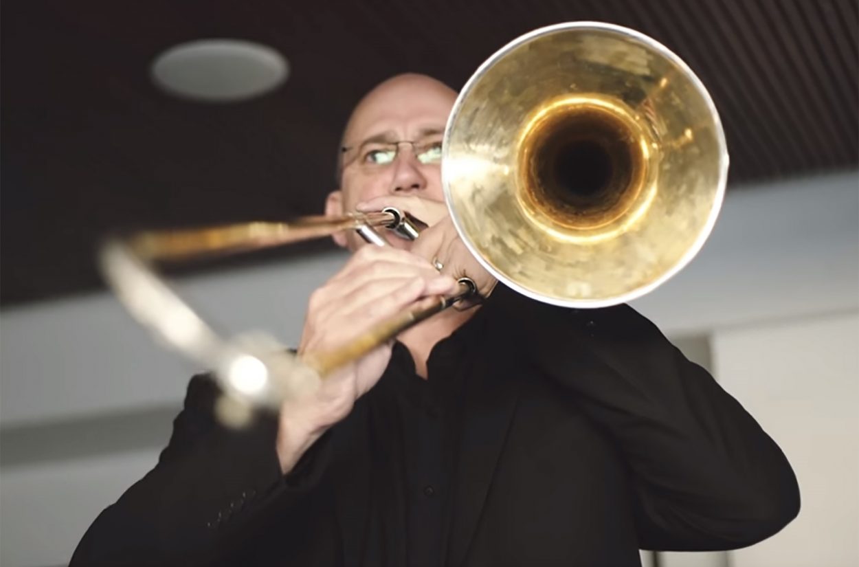 Trombone Phil Dale on the trombone in Bruckner