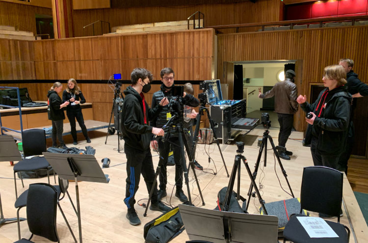 Camera set up at the Royal Festival Hall